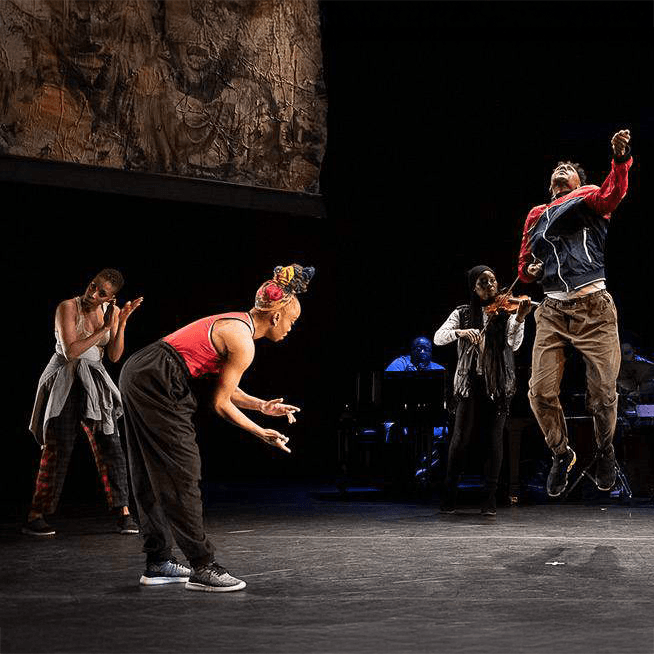 Camille A. Brown & Dancers on stage. Photo by Christopher Duggan.