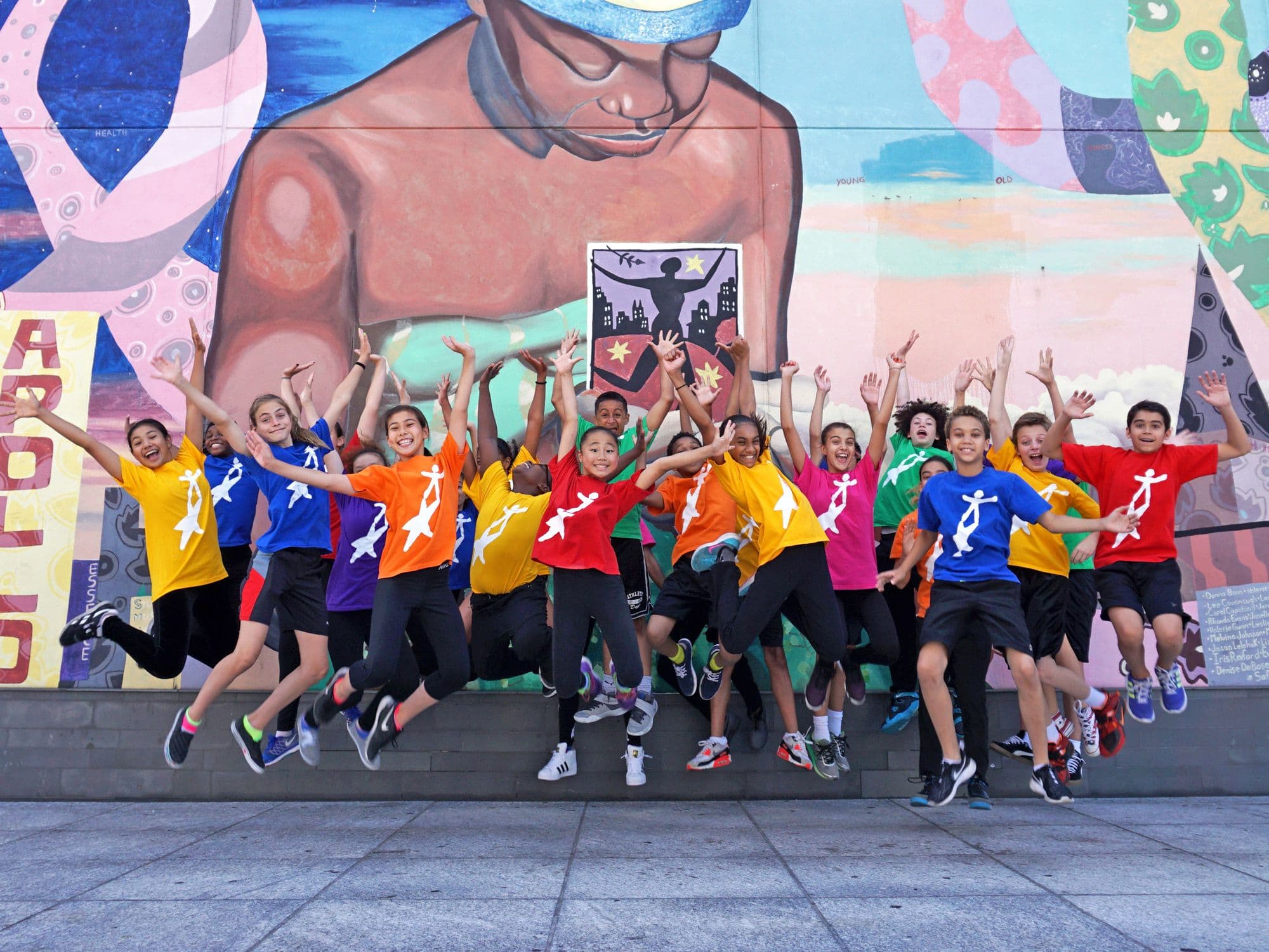 NDI Celebration Team kids jumping in Harlem in 2017