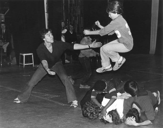 Jacques with jumping boy